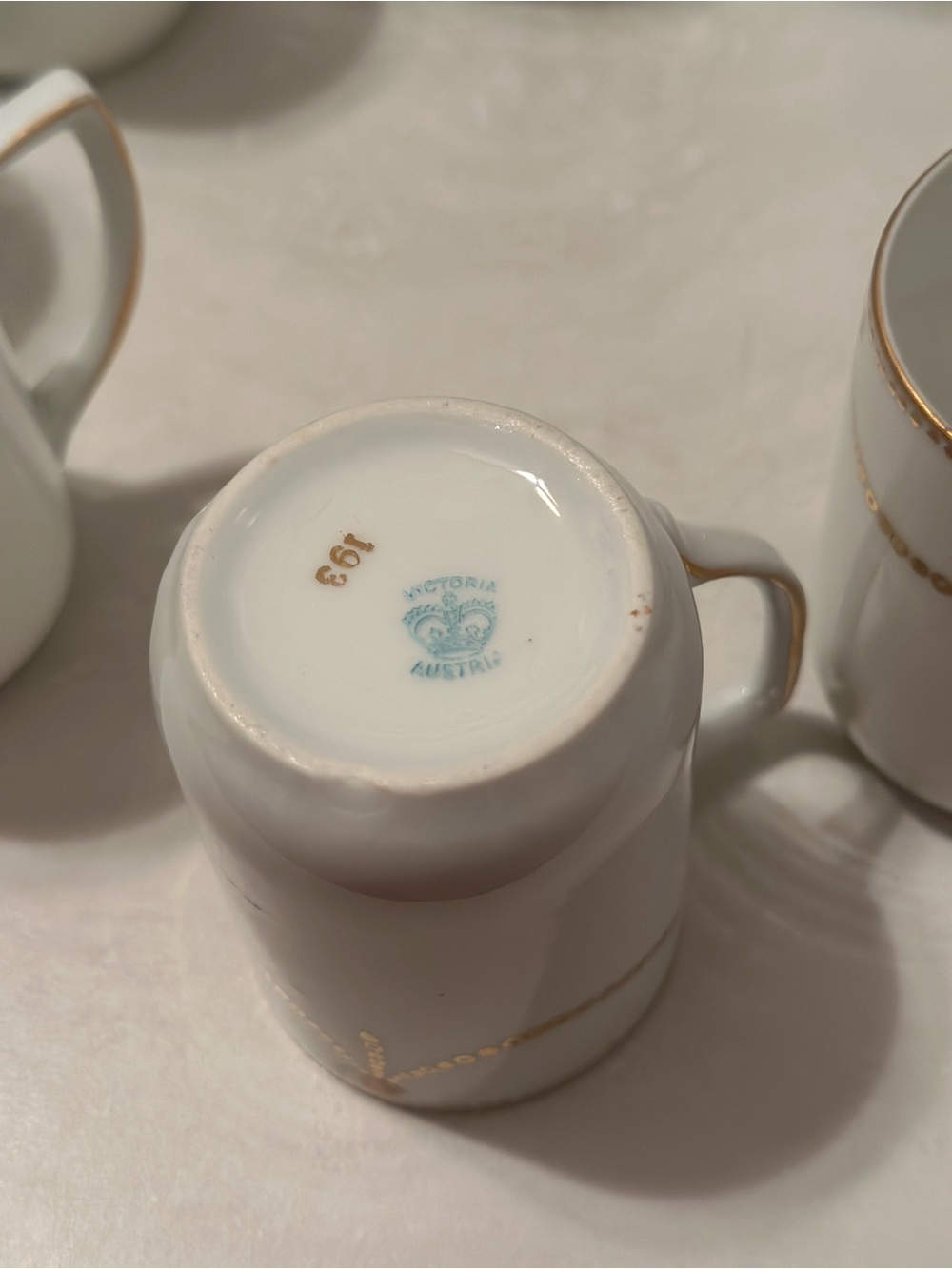 Vintage Victoria Austria #193 Demitasse Cups Set of 10 Porcelain - Picture 3 of 4